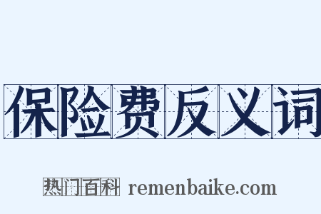 保险费反义词是什么意思的图片